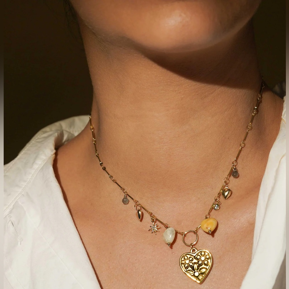 KOZAKH TRUE LOVE CHARM NECKLACE in Gold
